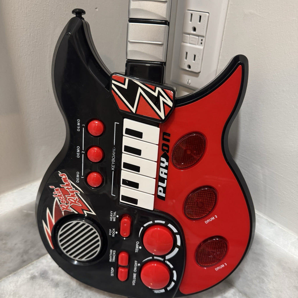 Vintage Rockin' rhythms keyboard toy guitar toy working tested Toys R Us Classic