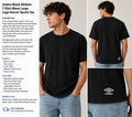 Umbro Black Athletic T Shirt Mens Large Logo Soccer Sports Tee