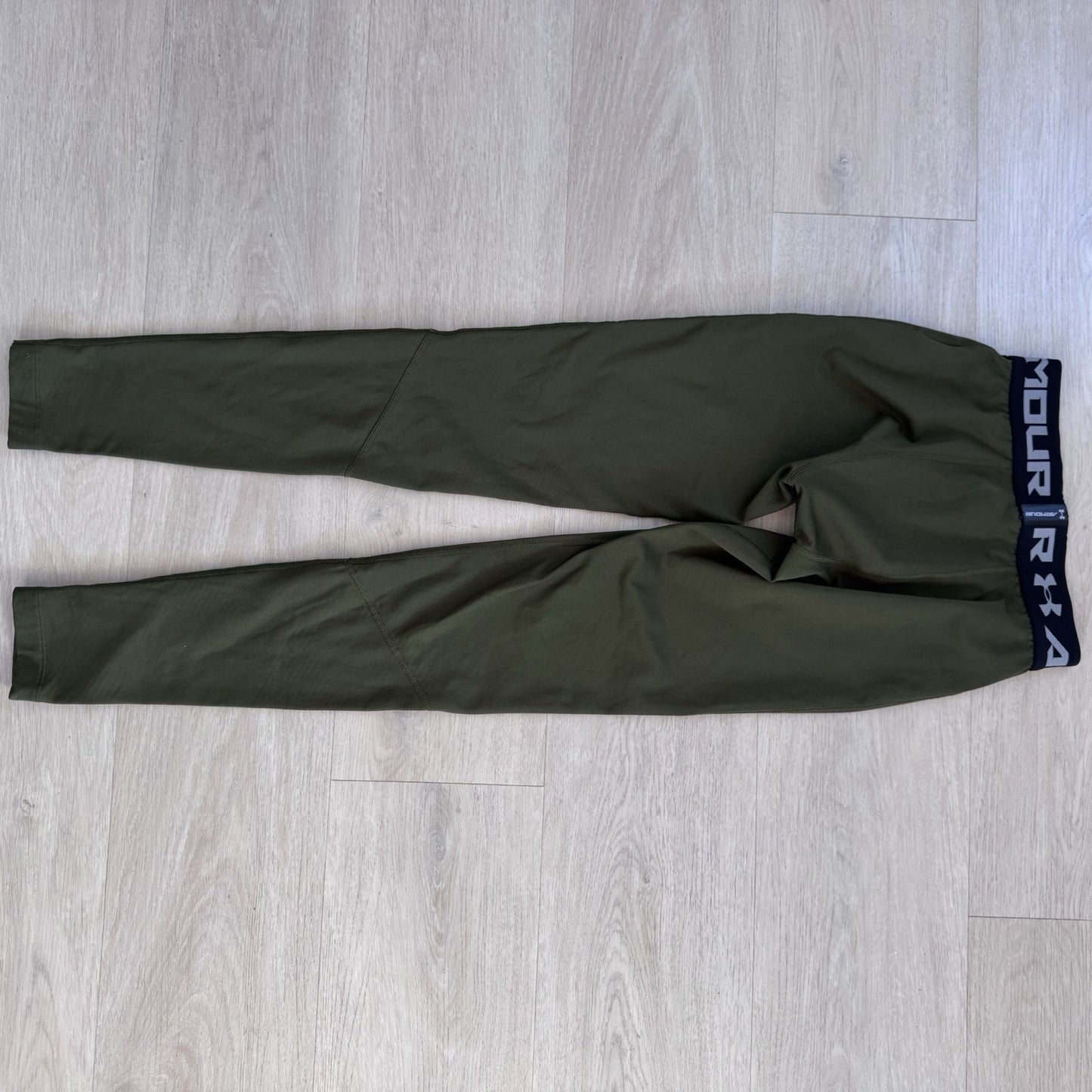 Under Armour ColdGear Mens Fitted Thermal Leggings Green Size Small