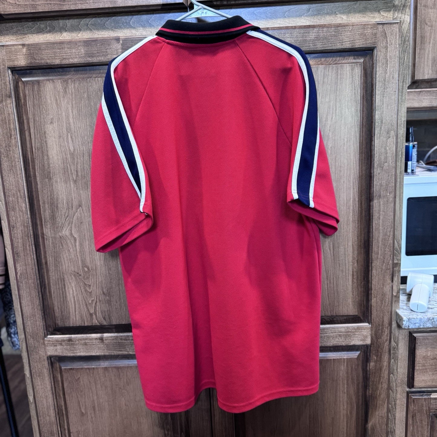 Vintage Tommy Gear Polo Shirt Red Zip Neck Mens Size XL Embroidered Logo