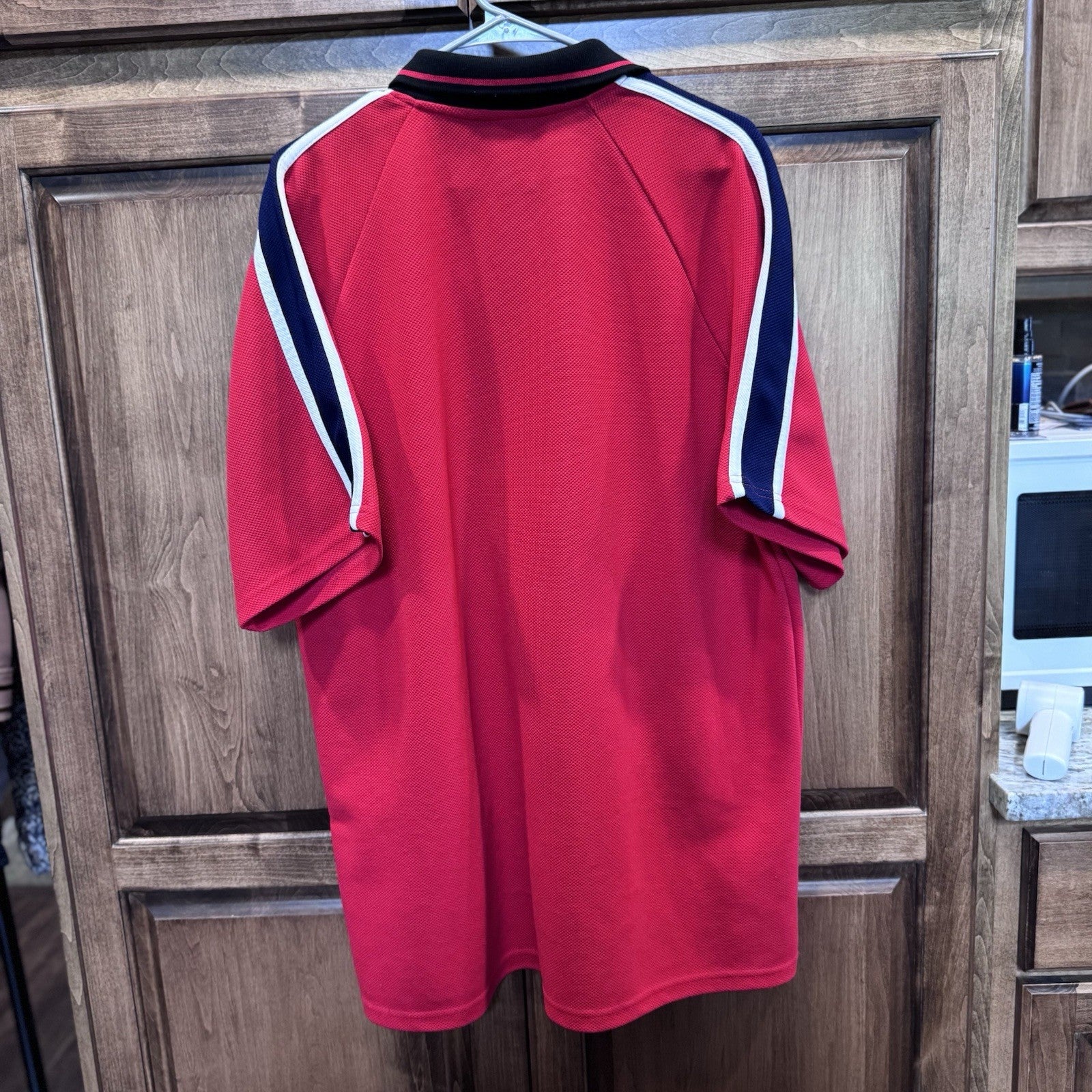 Vintage Tommy Gear Polo Shirt Red Zip Neck Mens Size XL Embroidered Logo