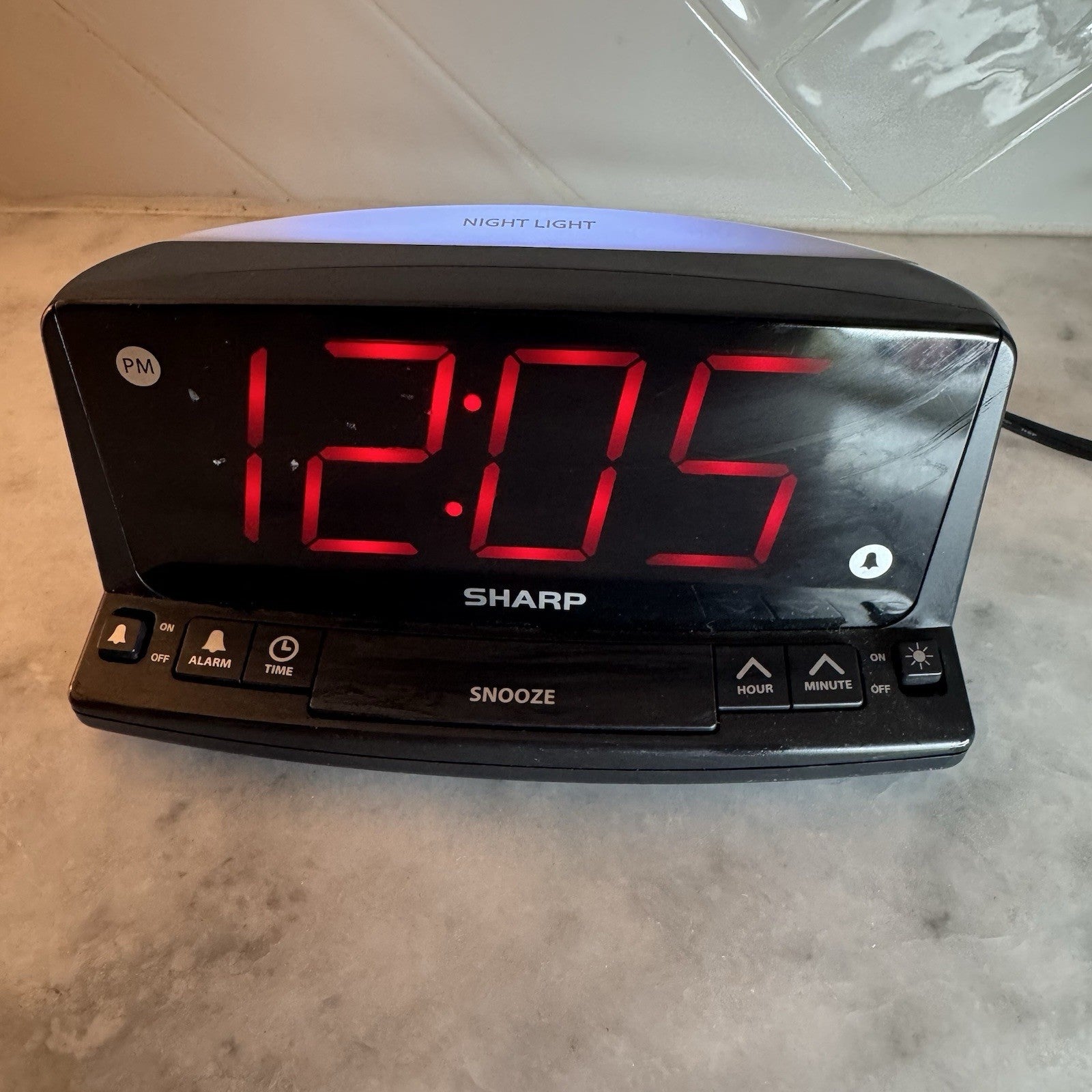 SHARP LED Digital Alarm Clock – Simple Operation - Easy to See Large Numbers,