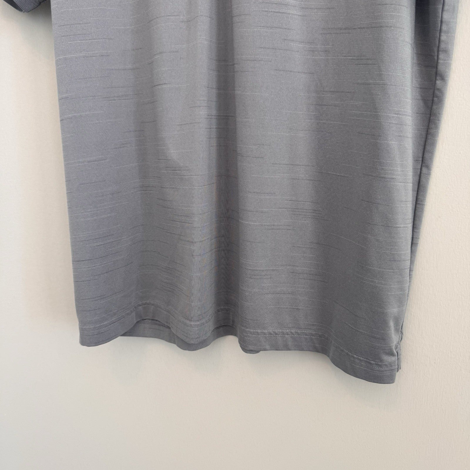 Under Armour HeatGear Men's Large Gray Polo Shirt Loose Fit Golf Activewear