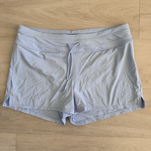 Athleta Womens Light Blue Athletic Shorts Drawstring Lined Size Small