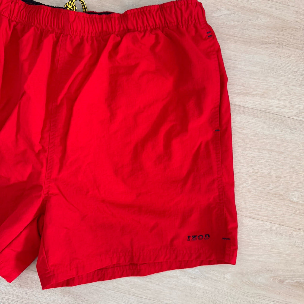 IZOD PerformX Mens XL Red Swim Trunks Shorts Mesh Lined Performance PFX