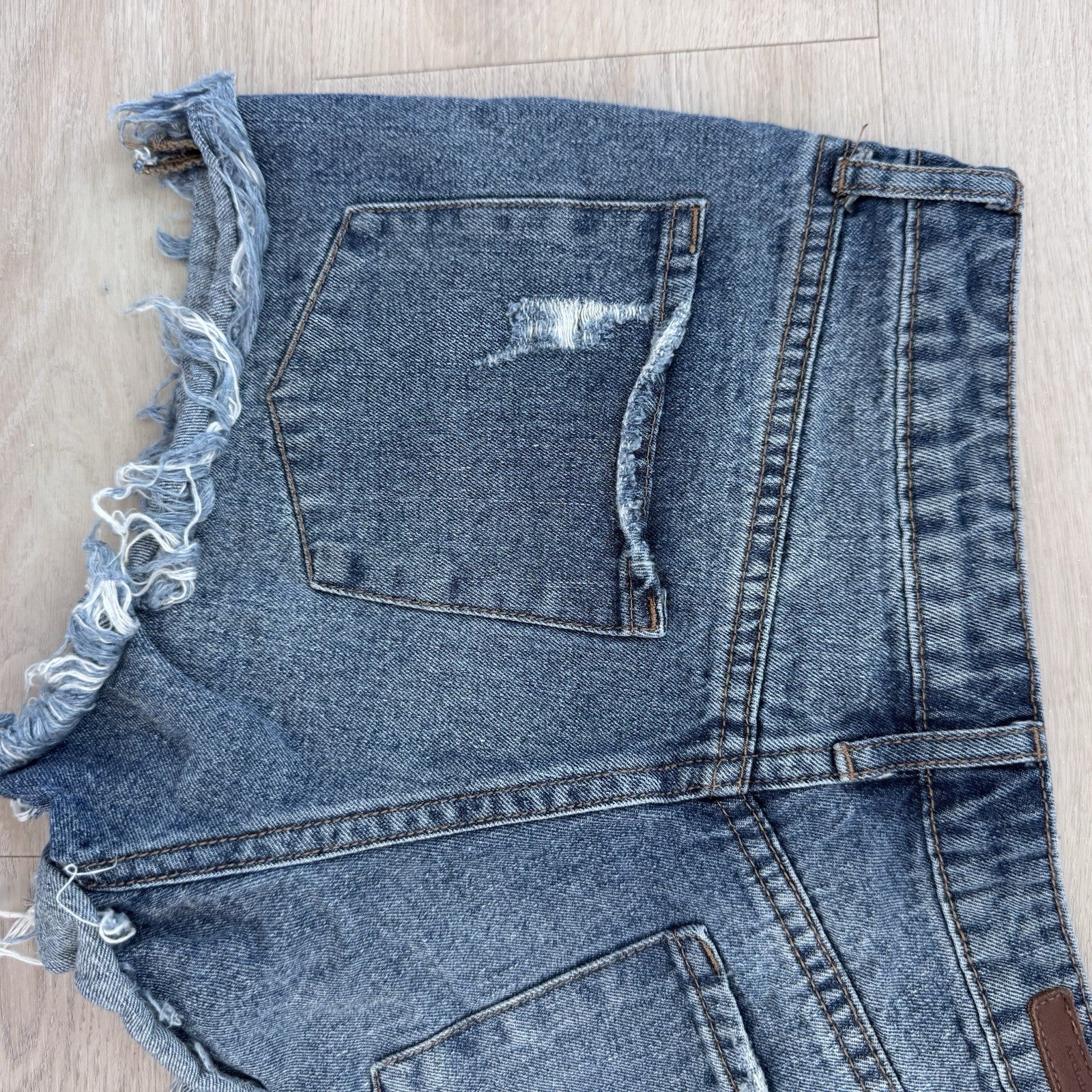 Articles of Society Y2K Distressed Denim Shorts 25 Frayed