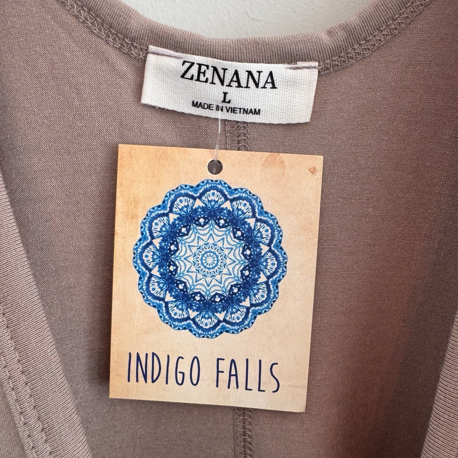 Zenana Flowy Tank Top L Mauve Pink Asymmetrical Boho Tunic Boutique NWT Women’s