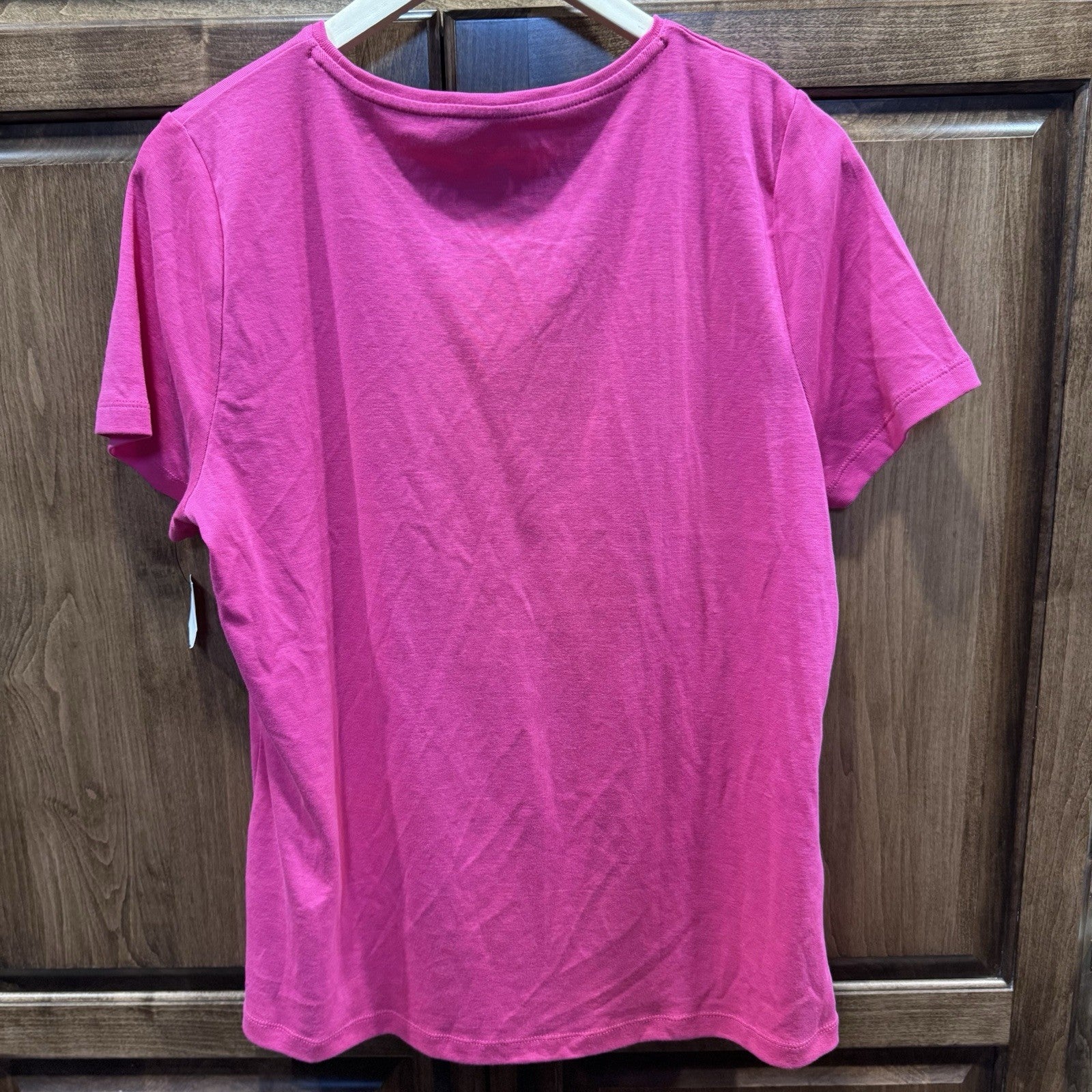 NWT Talbots Women’s T-Shirt XL Pink Short Sleeve 100% Cotton Classic Fit Tee