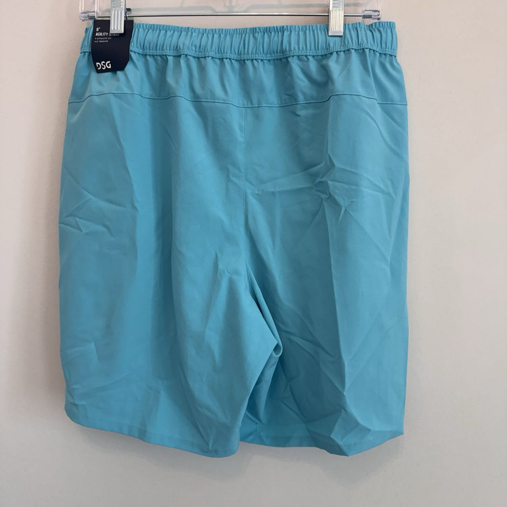 DSG Men's 8" Agility Woven Shorts M Medium Blue Spray NWT Running Gym