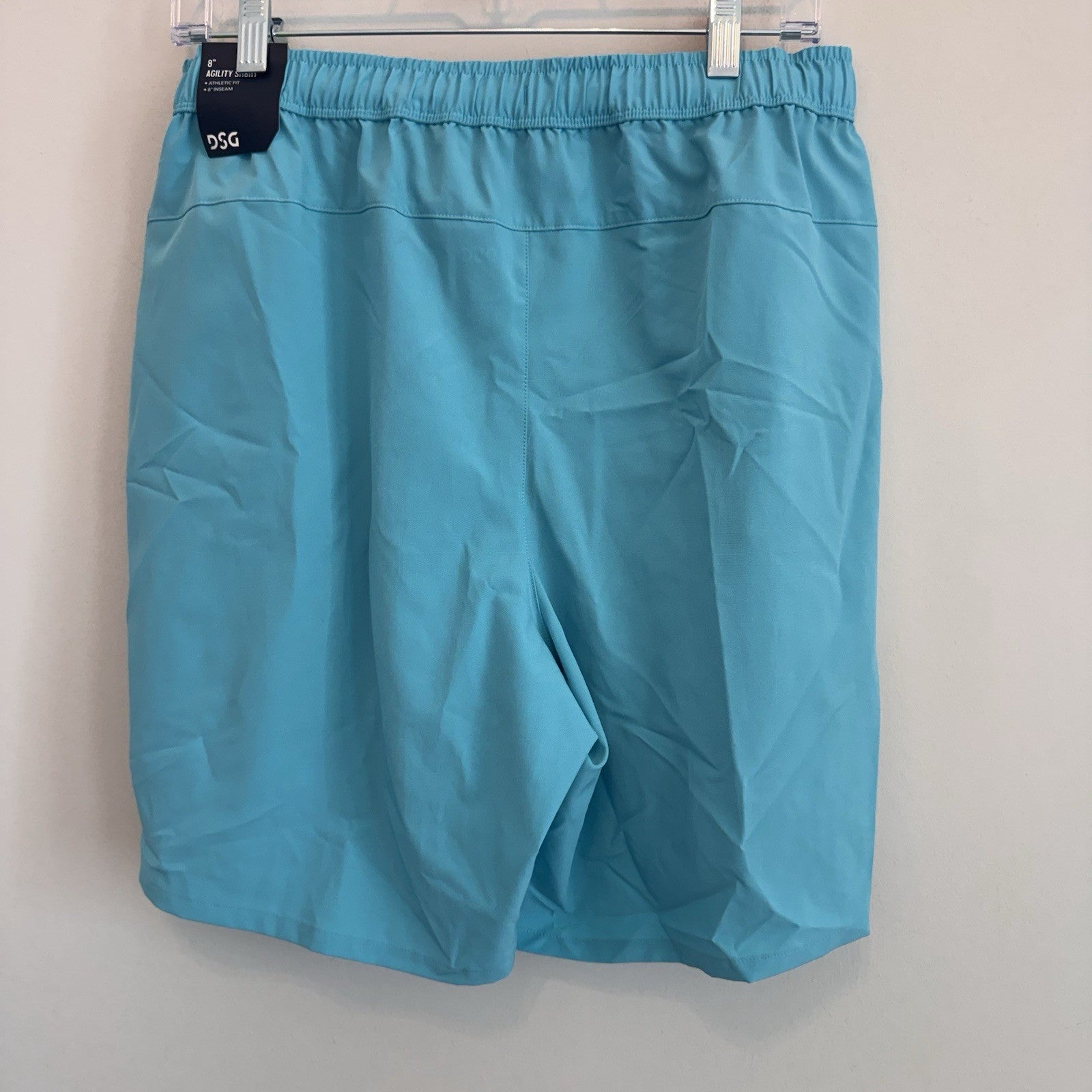 DSG Men's 8" Agility Woven Shorts M Medium Blue Spray NWT Running Gym