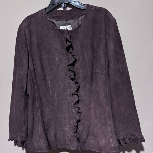 Vakko/VS2 Vintage Genuine 100% GOAT Suede Jacket Size Large Y2K Millennial