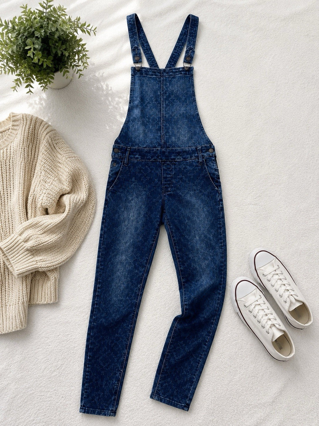 Hollister Denim Overalls Womens Small Acid Wash Skinny Stretch Bib Jeans