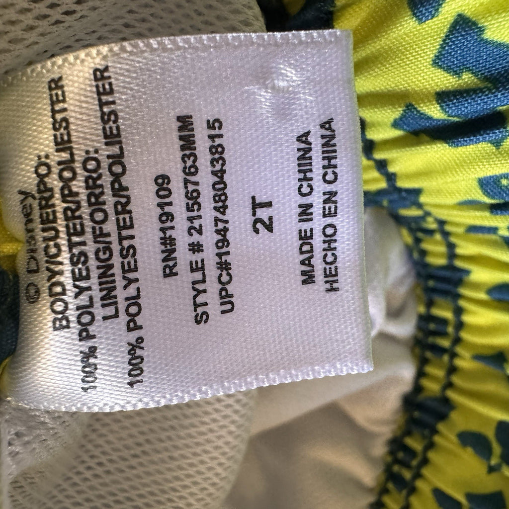Disney Mickey Mouse Boys Swim Trunks Size 2T Blue Striped Mesh