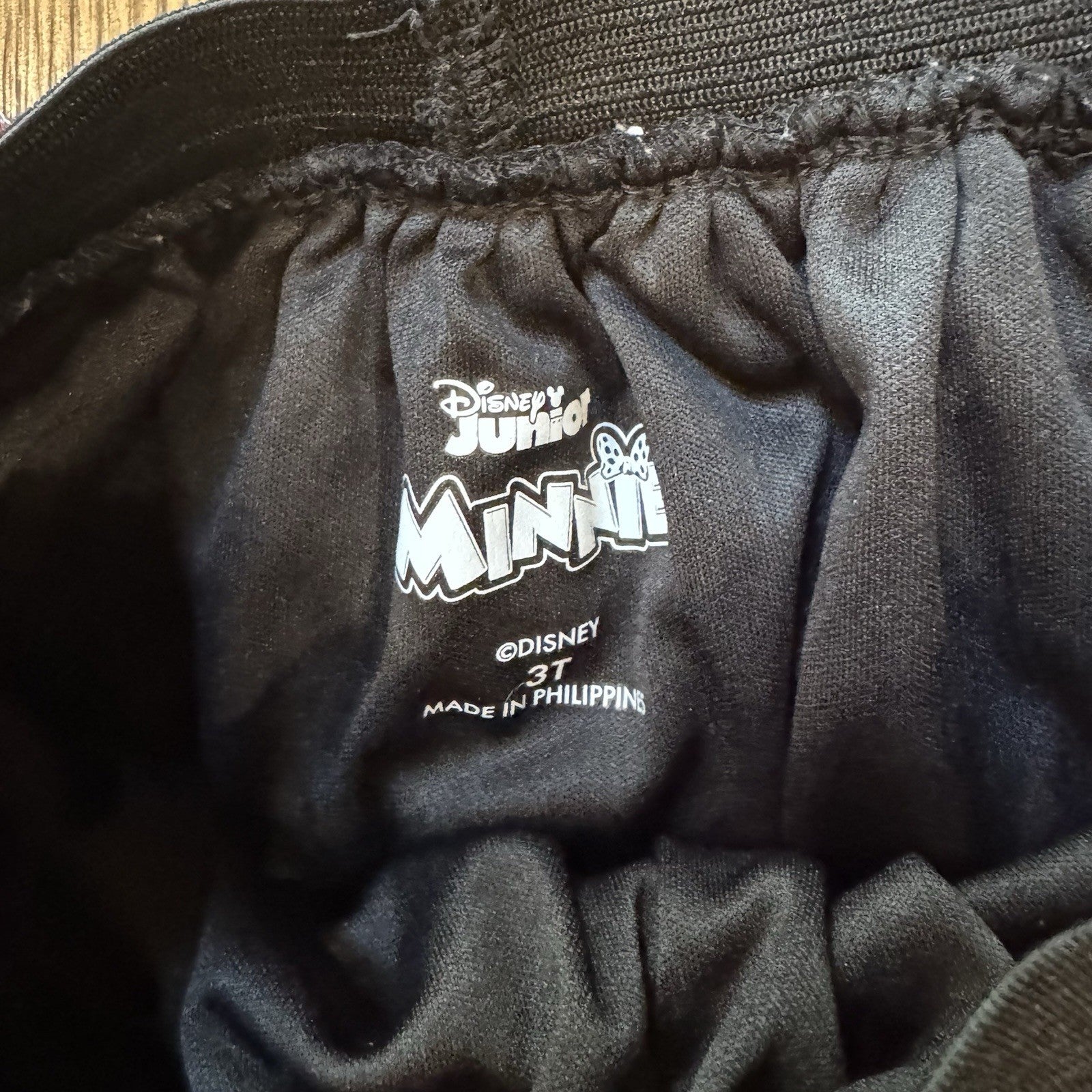 Disney Junior Minnie Mouse Girls Black Tutu Skirt 3T Red Polka Dot Bows 