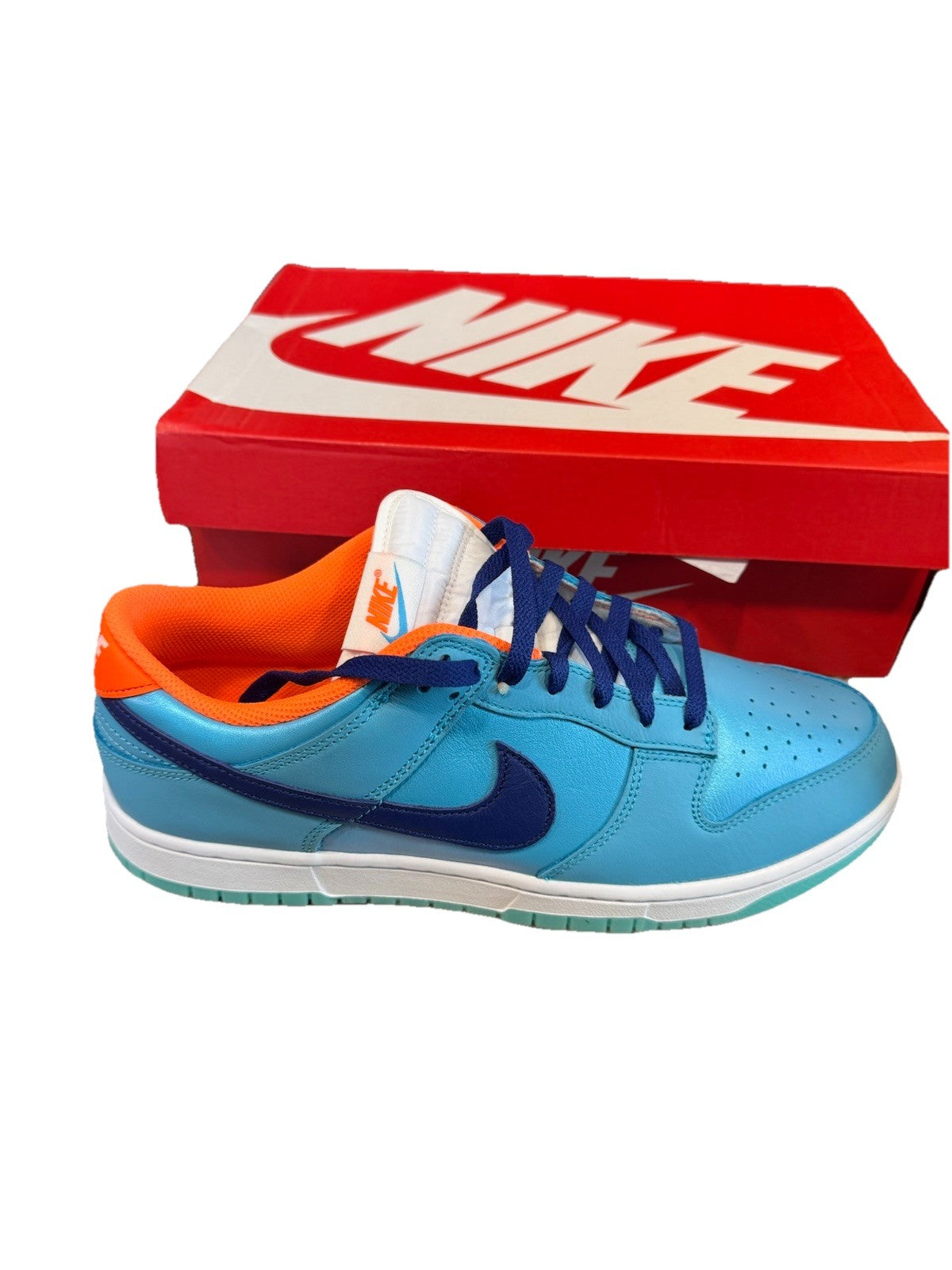 Size 11 - Nike Dunk SE Low Baltic Blue Total Orange