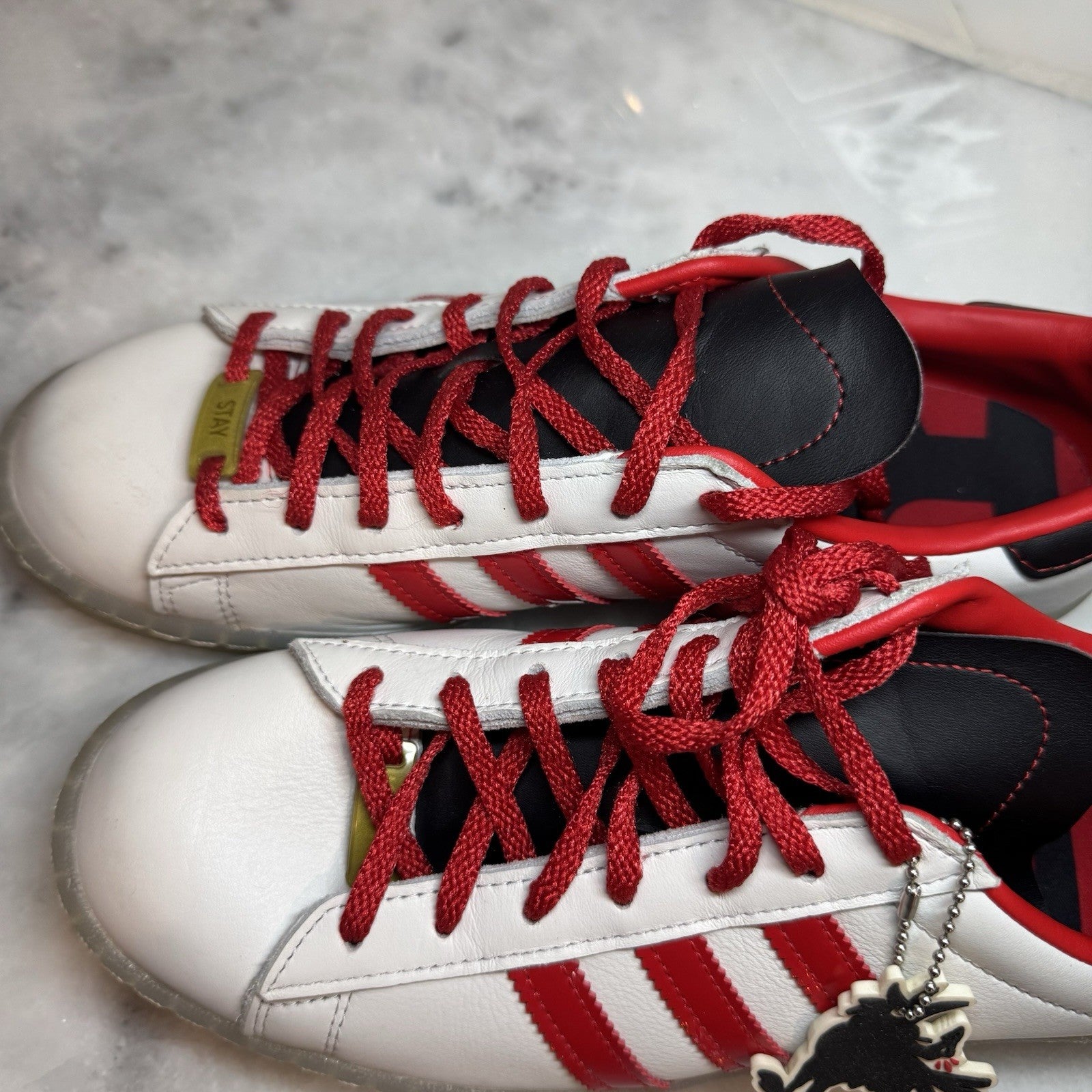 adidas Campus 80s Howlin Rays FZ6566 Mens 8.5 White Red Black Sneakers