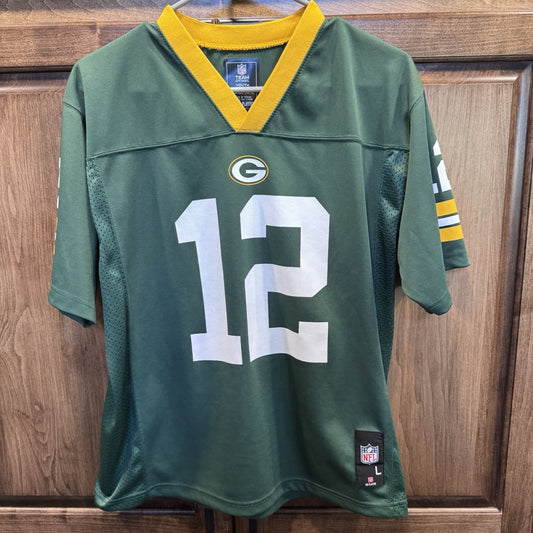 NFL Green Bay Packers Aaron Rodgers Youth Jersey Boys Large Nike On Field