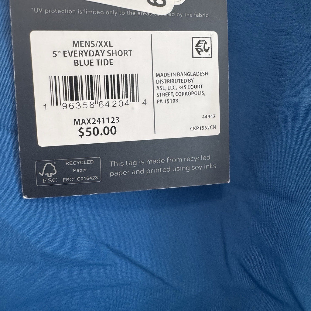VRST Men's XXL 5" Everyday Short Blue Tide NWT Athletic Gym Training 2XL 5in