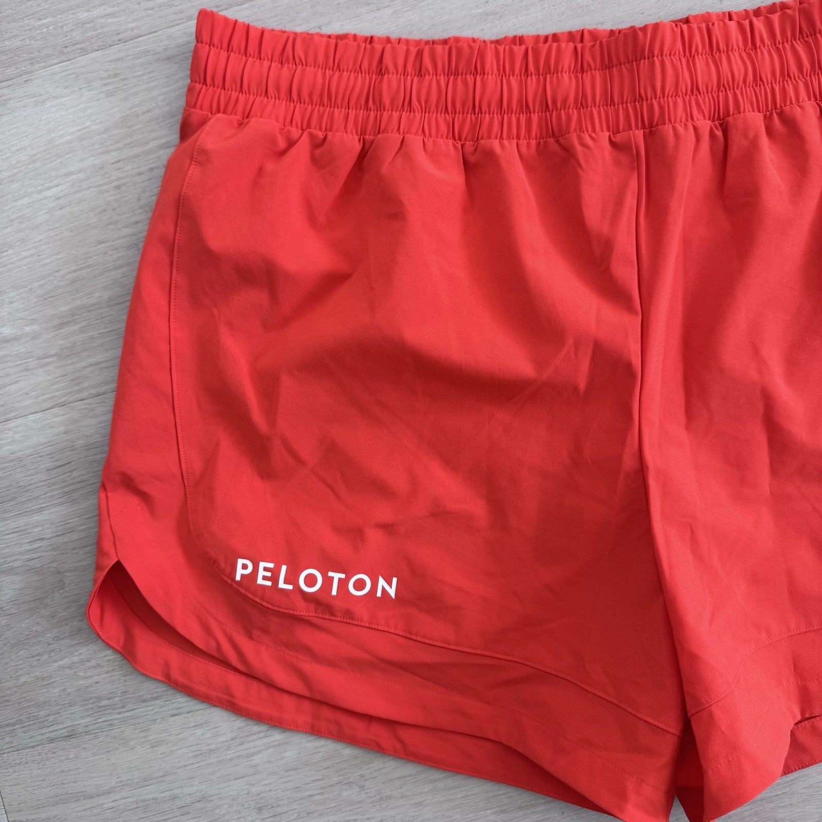 Peloton 4” Velocity Shorts Orange L NWT Lined Athletic Running Gym