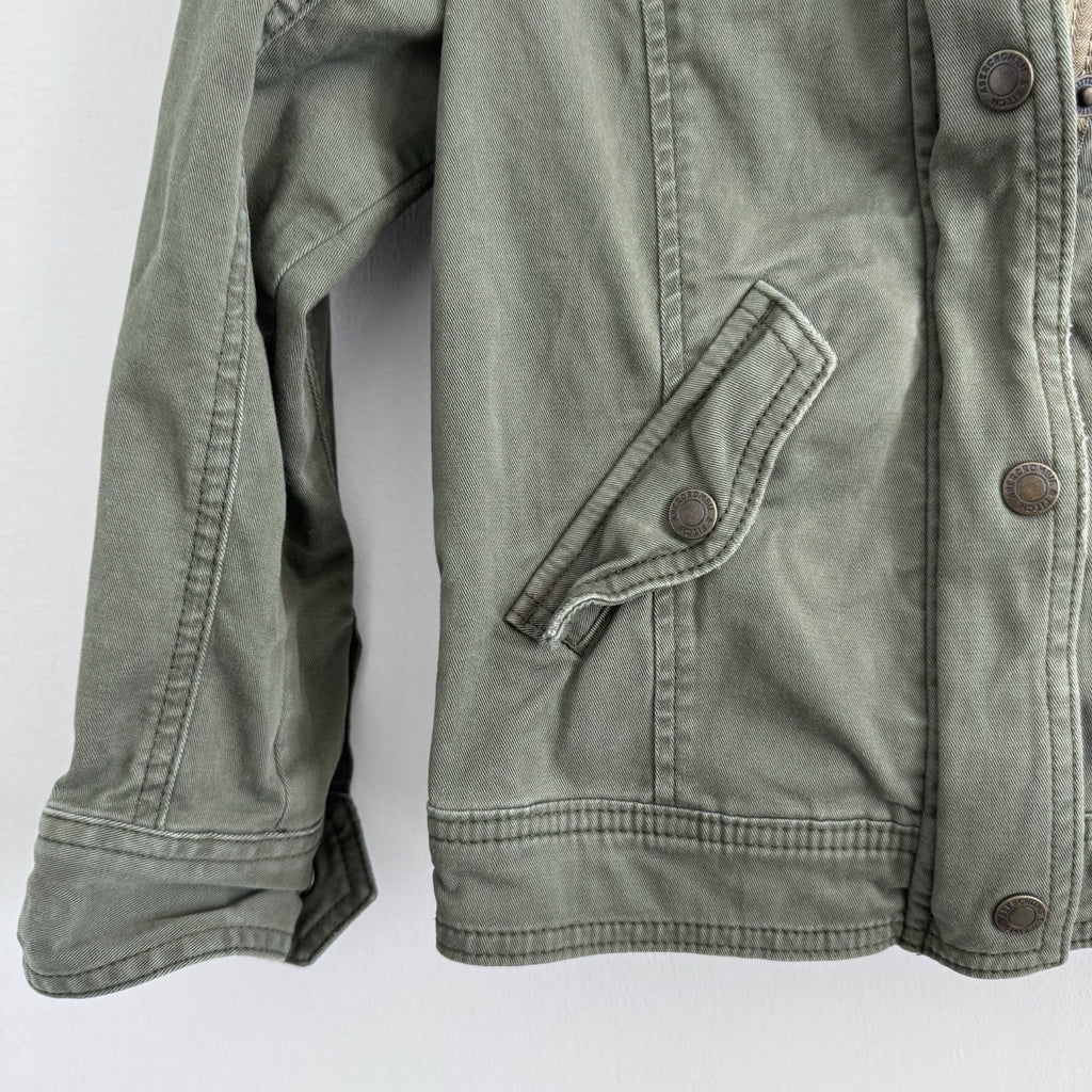 Abercrombie & Fitch Olive Utility Jacket M Hooded Y2K Military Women’s