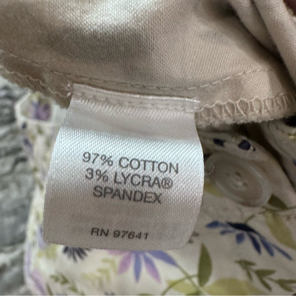 J. Jill Cotton-blend, Floral Cargo Skirt