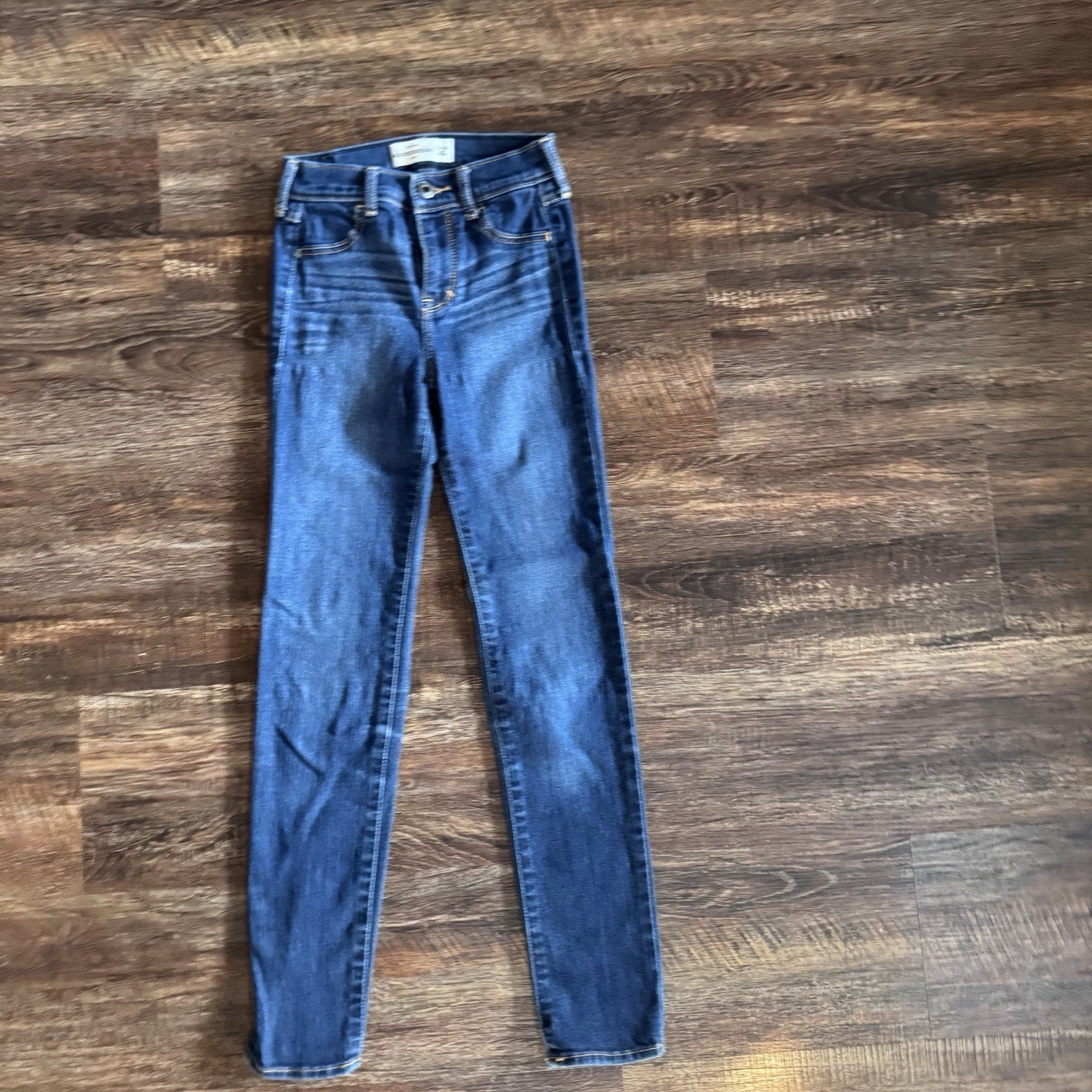 Abercrombie Kids Girls 12 Slim Skinny Jeans Dark Wash Denim Stretch 