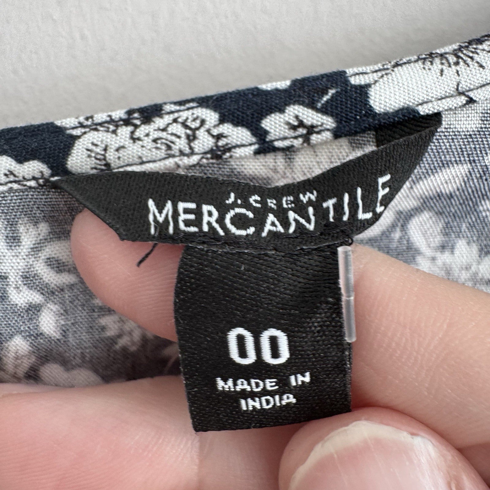 J.Crew Mercantile Navy Floral Dress 00 Ruffle Hem NWT