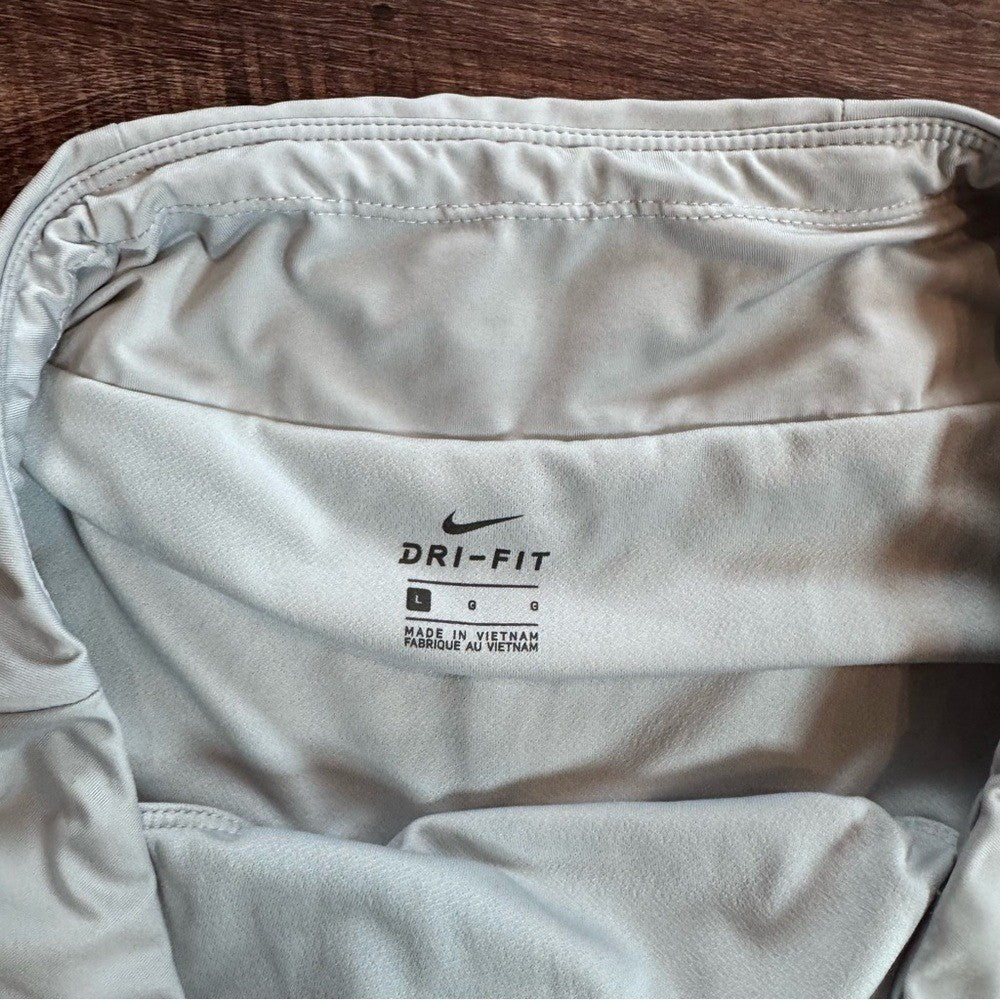 Nike Dri Fit light grey running shorts sz L