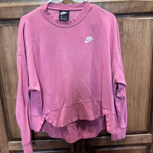 Nike Club Fleece Crew Pullover Sweatshirt Rose Pink Oversized cropped Women’s S