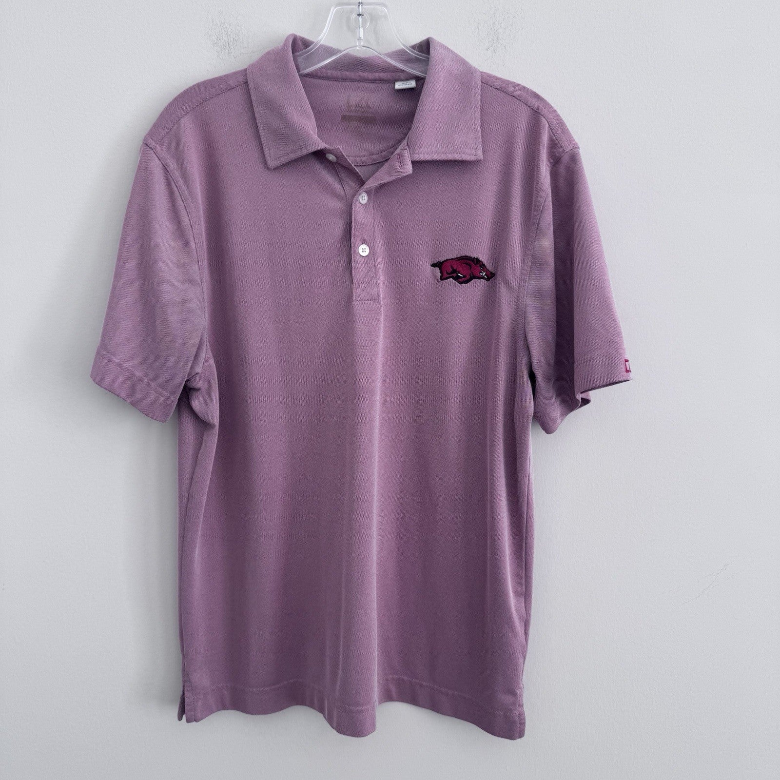 Arkansas Razorbacks Polo Shirt Men S Pink Cutter & Buck NCAA Logo