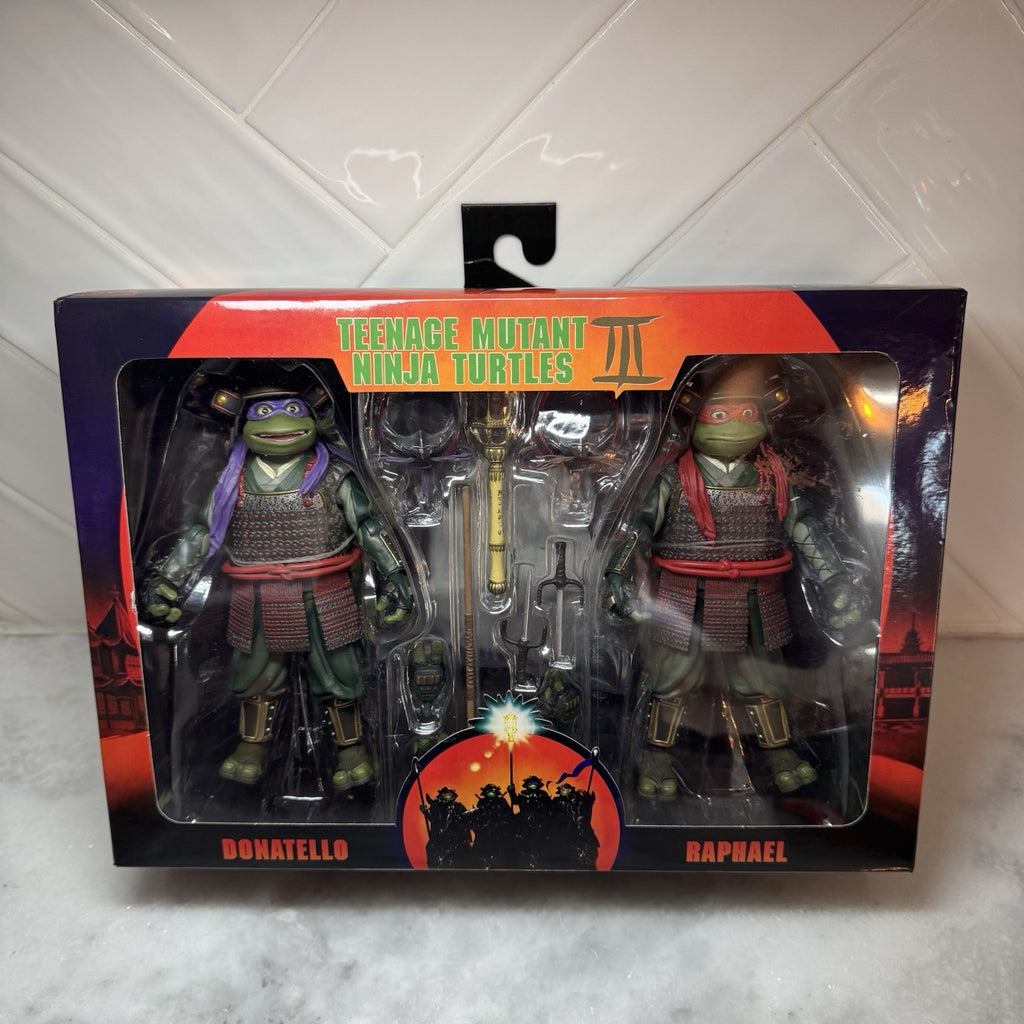 NECA TMNT III Donatello Raphael 2-Pack Samurai Action Figures New