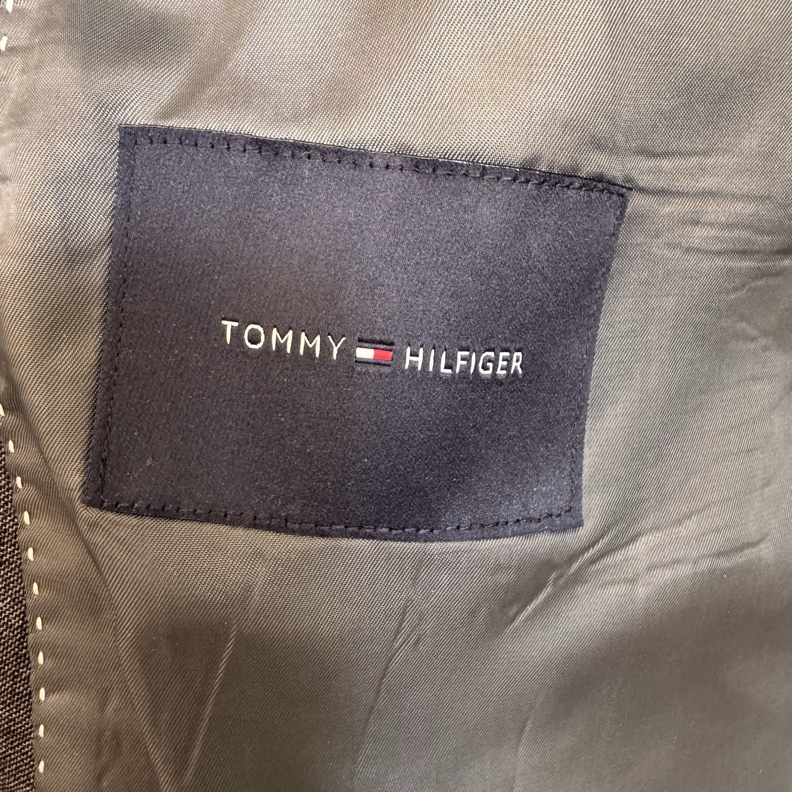 Tommy Hilfiger Gray Wool Sport Coat Blazer Mens 45R Suit Jacket Classic Men’s