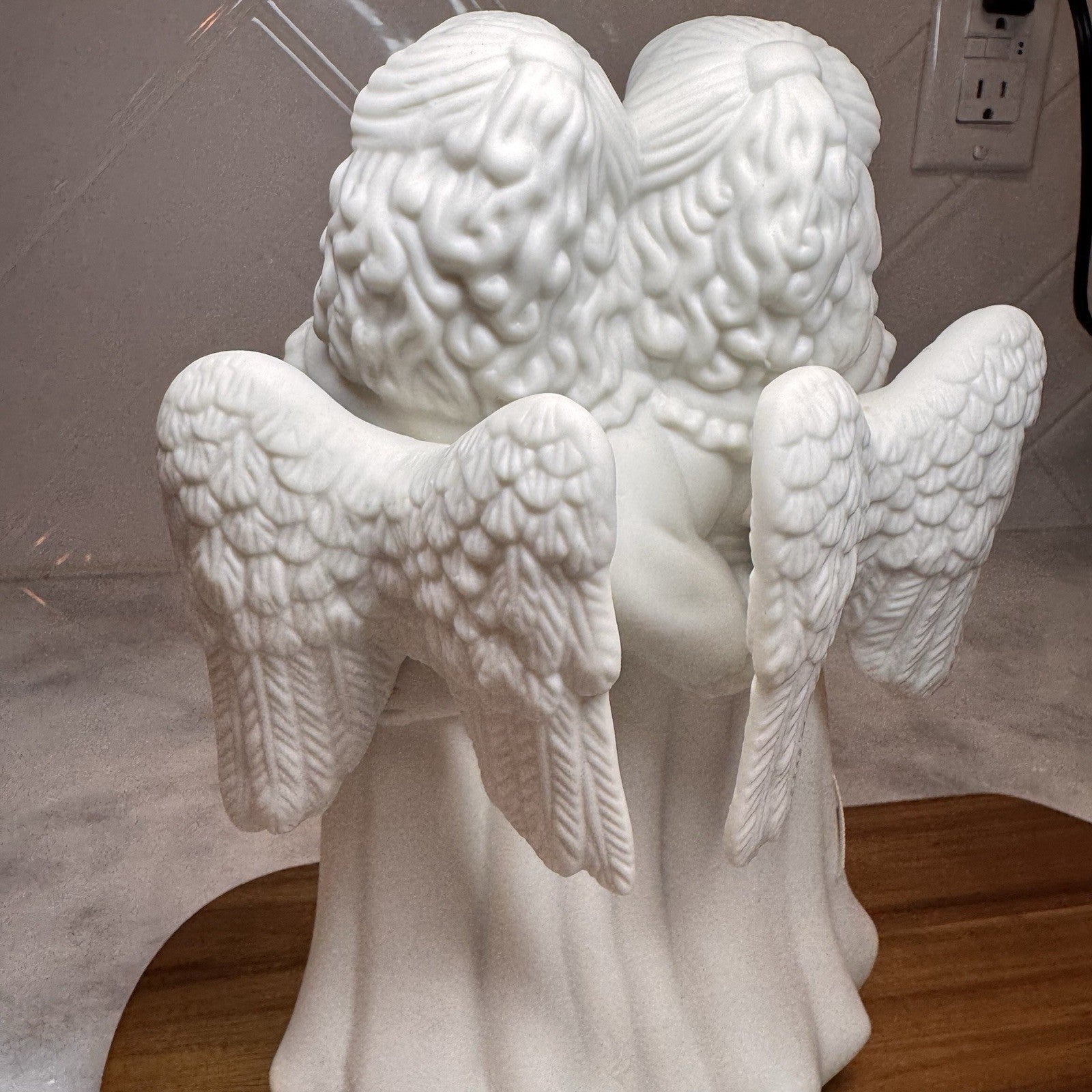 Vintage 1997 Growth Singing Angels Porcelain Votive Candle Holder Figurine