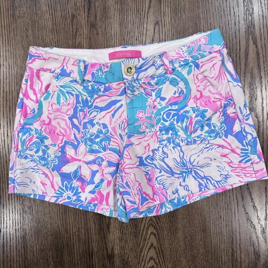 Lilly Pulitzer Women’s Size 2 Pink Floral Print Shorts Vibrant Summer
