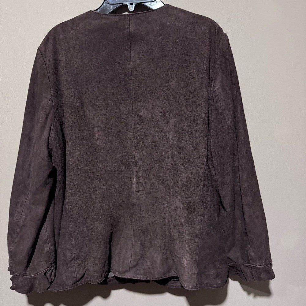 Vakko/VS2 Vintage Genuine 100% GOAT Suede Jacket Size Large Y2K Millennial