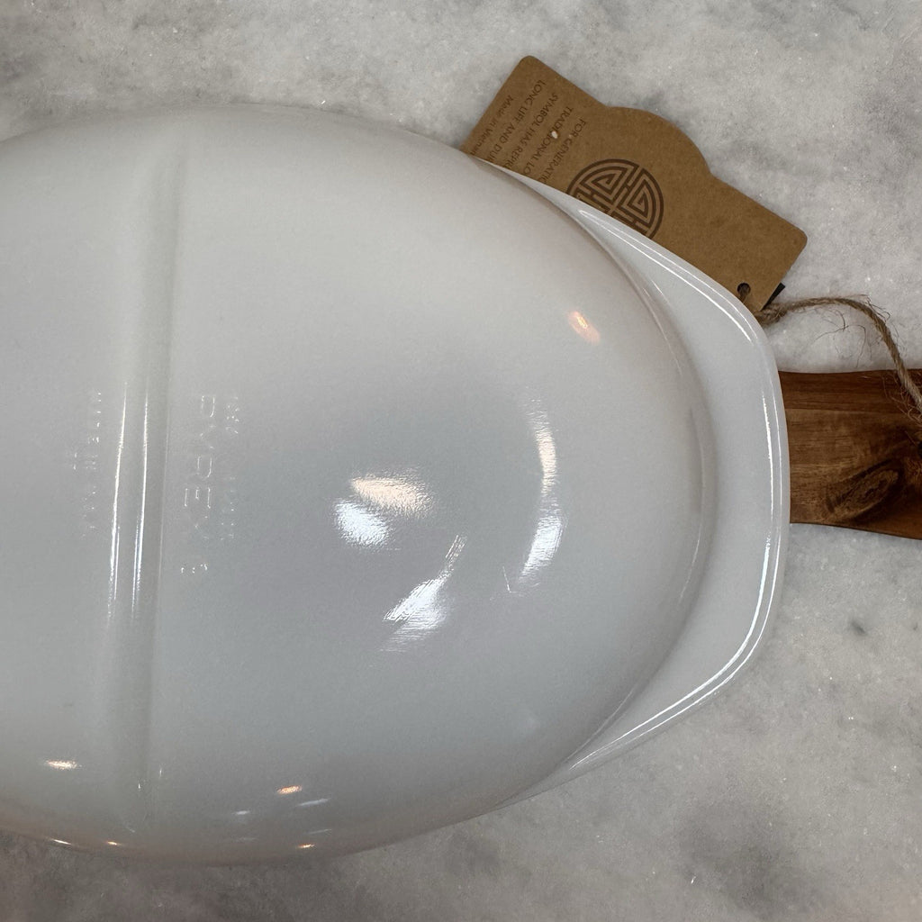 Vintage PYREX- 1063 Milk Glass Divided Casserole Dish 1.5 Quart Made In USA
