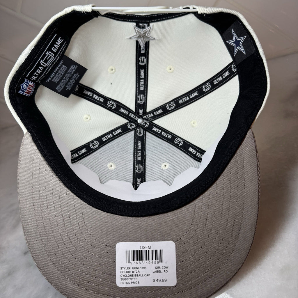 Dallas Cowboys Snapback Hat Ultra Game NFL Cream Gray OSFM New