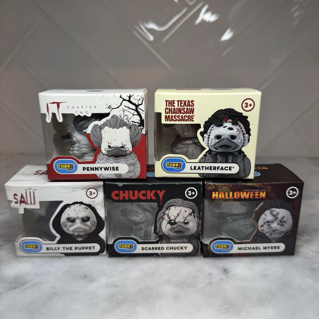 Tubbz Mini Horror Ducks Lot of 5 Chucky IT Saw Halloween Leatherface