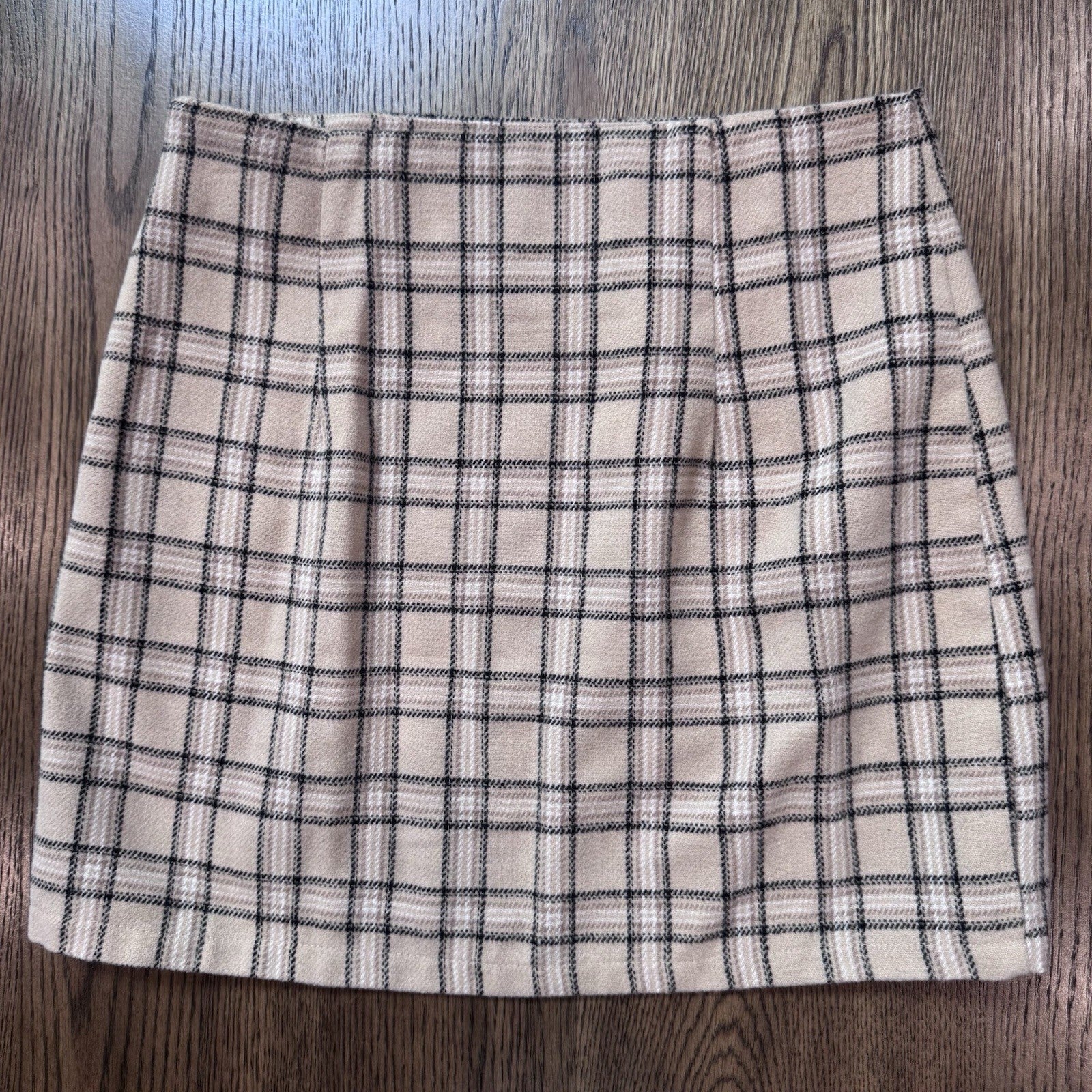 Princess Polly Tan Plaid Mini Skirt Size XS AU 6 US 2 Preppy Schoolgirl Academia