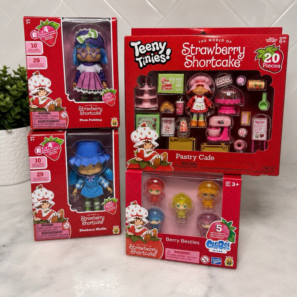 Strawberry Shortcake Doll & Teeny Tinies Lot Blueberry Muffin Plum Set