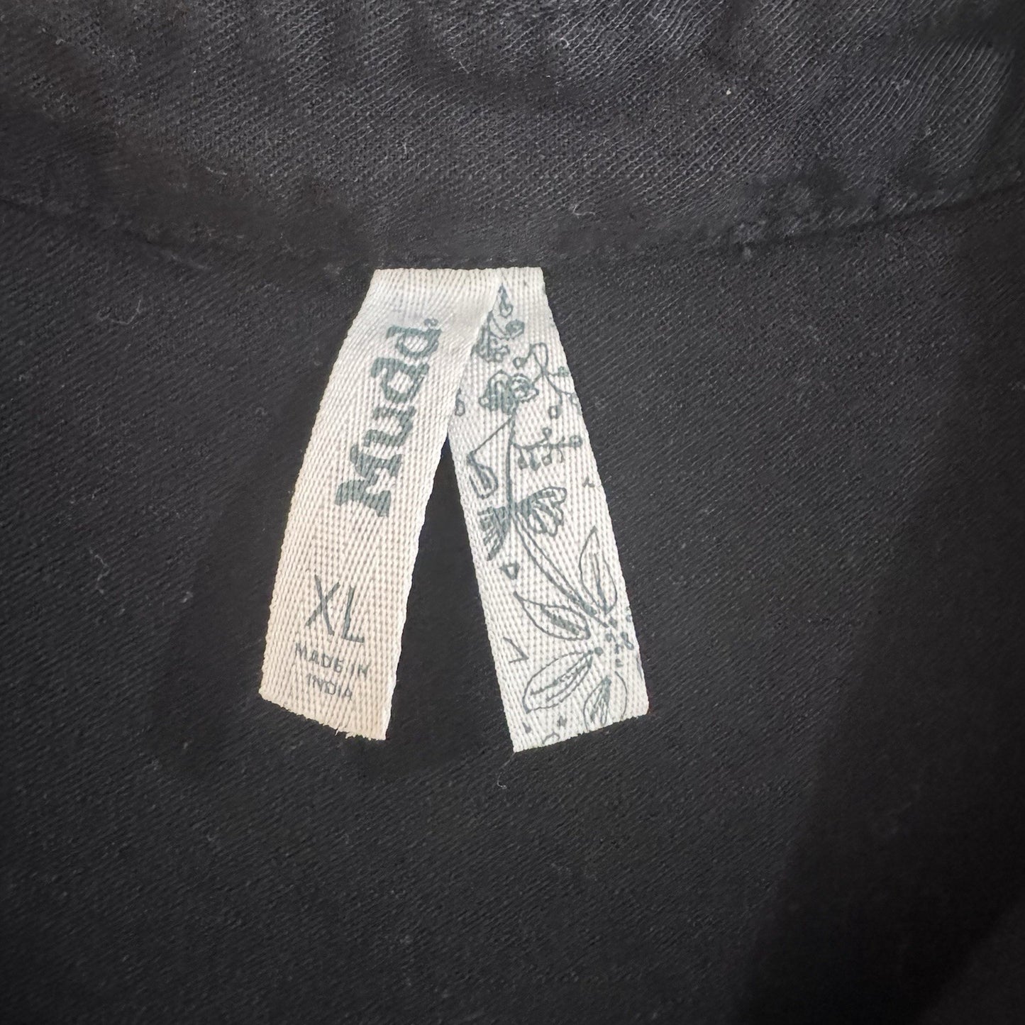 Vintage Mudd Womens Button Front Shirt Dress Black Sleeveless Size XL Y2K