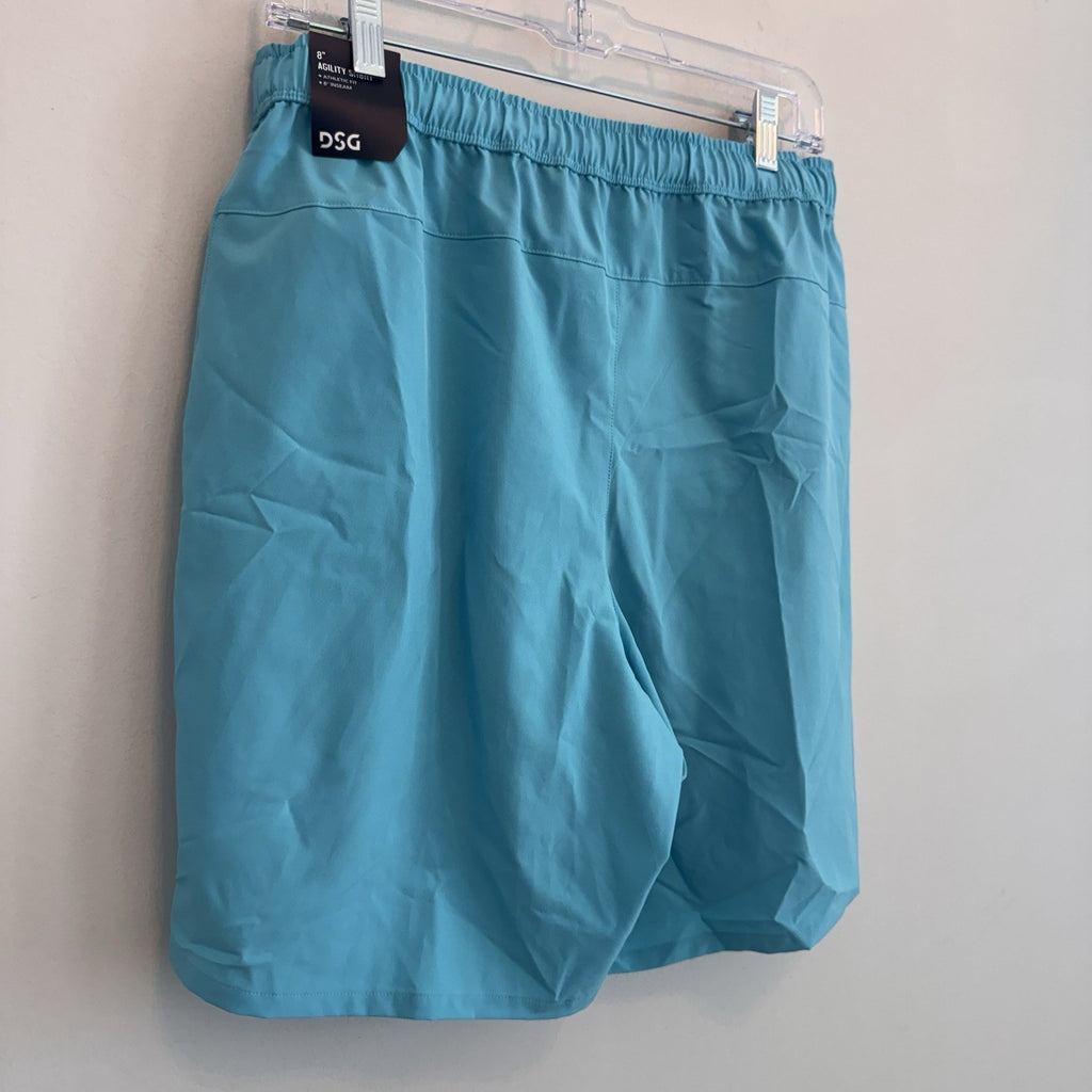 DSG Men's 8" Agility Woven Shorts M Medium Blue Spray NWT Running Gym