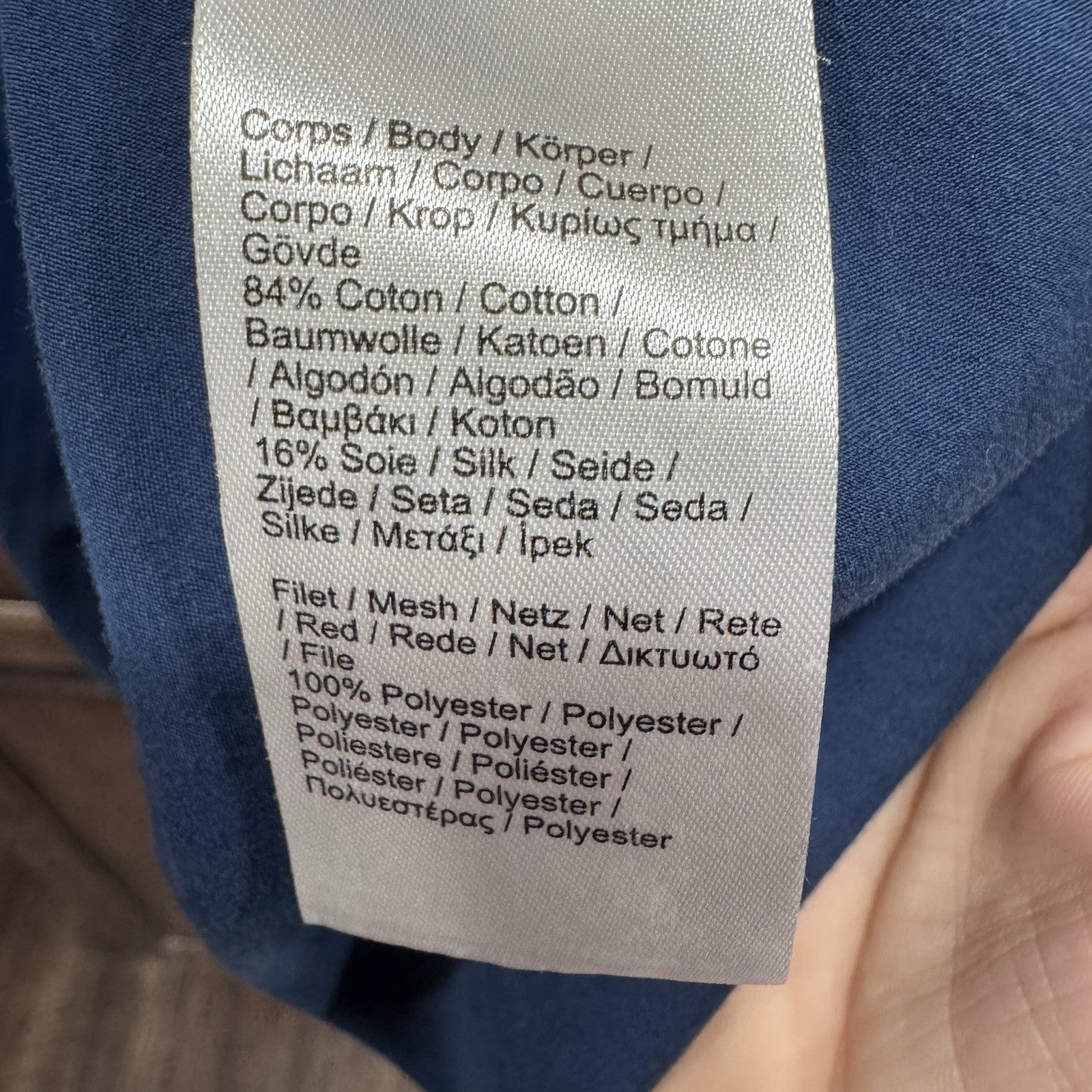 Lacoste Women’s Button-Down Shirt Size 38 Navy Blue