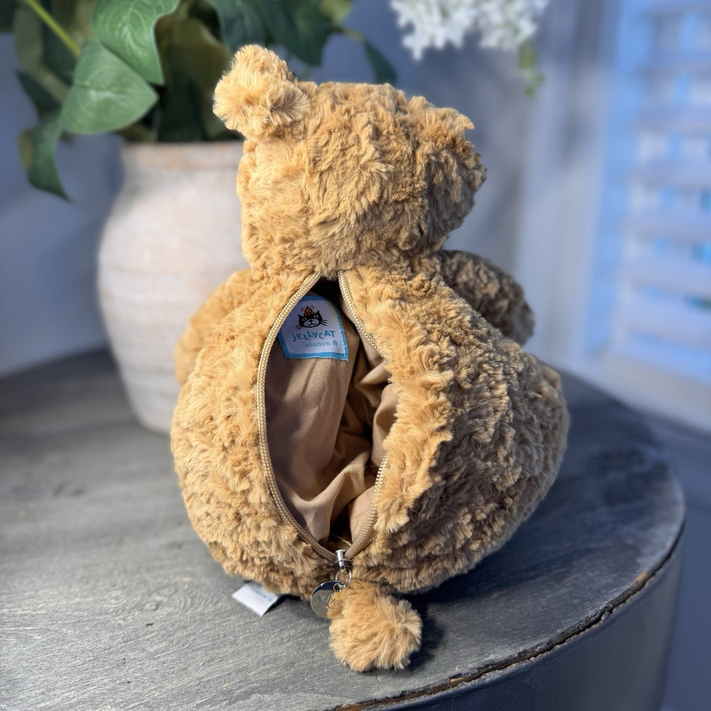 Jellycat Bartholomew Bear Backpack Plush Stuffed Animal Tan Brown NWT BAR4BP 11”