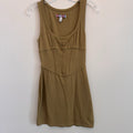 Urban Outfitters Women's Small Mustard Gold Corset Mini Dress Seamed Tank Ribbed