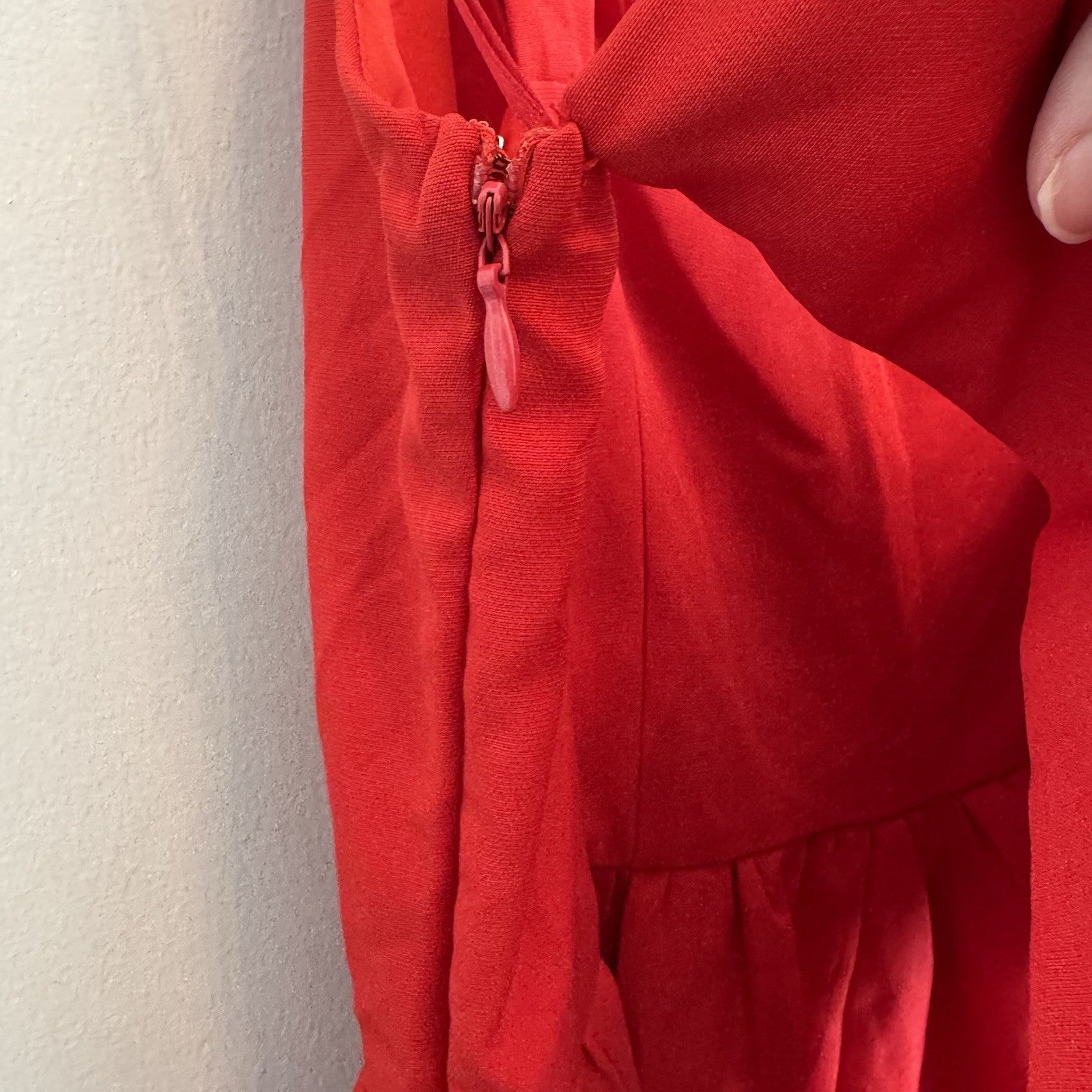 NWT Aura Boutique Womens M Red Dress Oversized Bow Tie Back Open Back