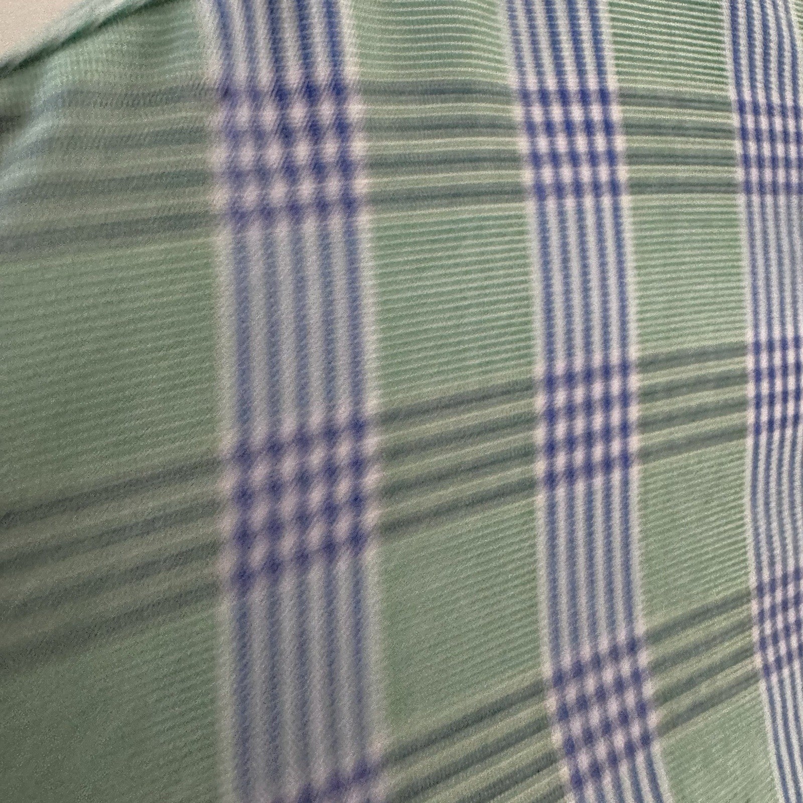 Brooks Brothers 346 XL Button-Down Shirt Green Blue Plaid Non-Iron Cotton