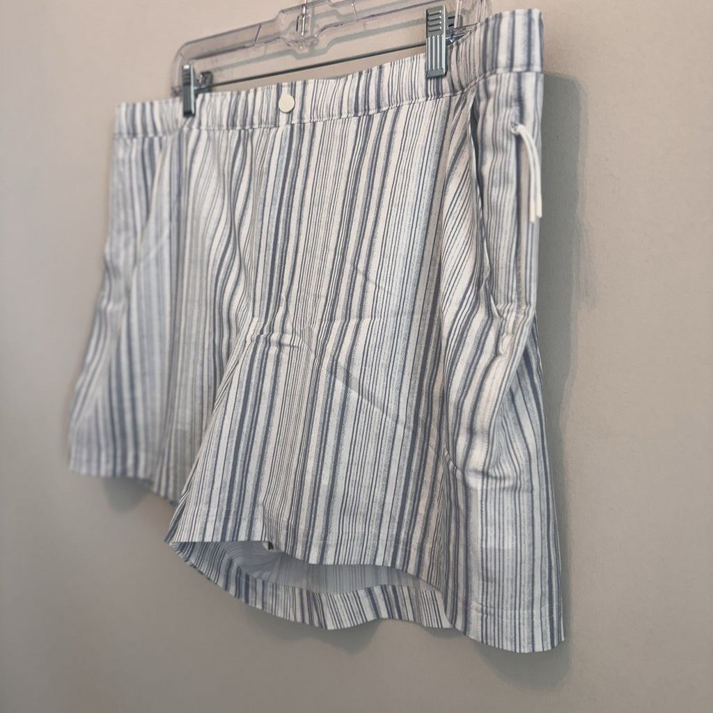 VRST Men's 5" Resort Short XXL Muted Denim Calm Stripe Slim Fit Boxer Liner NWT
