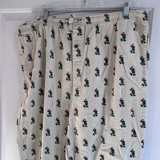 Disney Parks Mickey Mouse Pajama Pants Mens XL Christmas Holiday Lounge