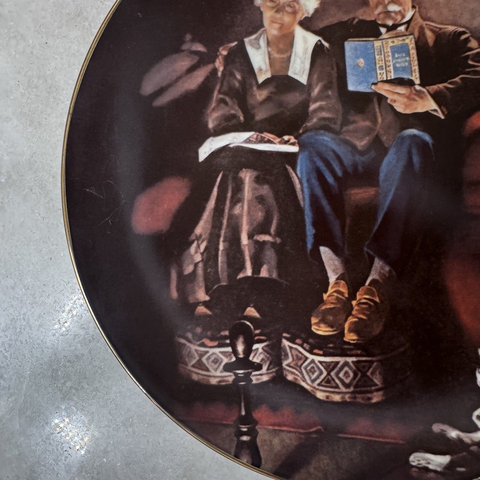 VINTAGE KNOWLES NORMAN ROCKWELL "Evening's Ease" Collector Plate LIMITED EDITION